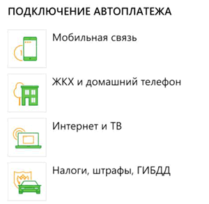 Подключение автоплатежа через Сбербанк ОнЛайн на Windows Phone
