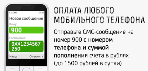 Пополнение счета чужого телефона через Мобильный банк Сбербанка