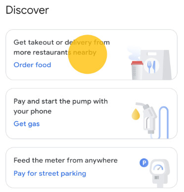 Изучите и используйте функции Google Pay для заказа еды и оплаты счетов