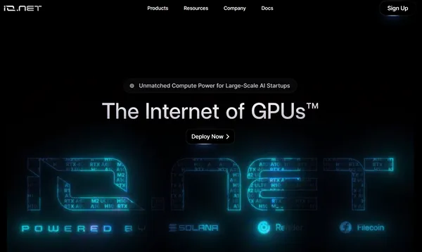 Главная страница проекта IONET по кластерному использованию GPU