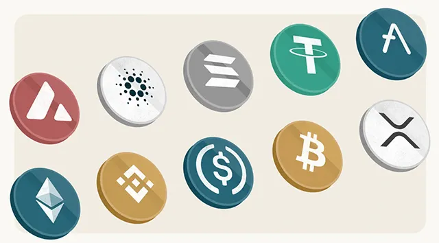 Символы 10 самых популярных криптовалют