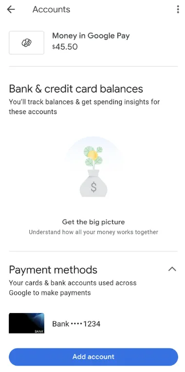 Платёжный метод добавлен в приложение Google Pay